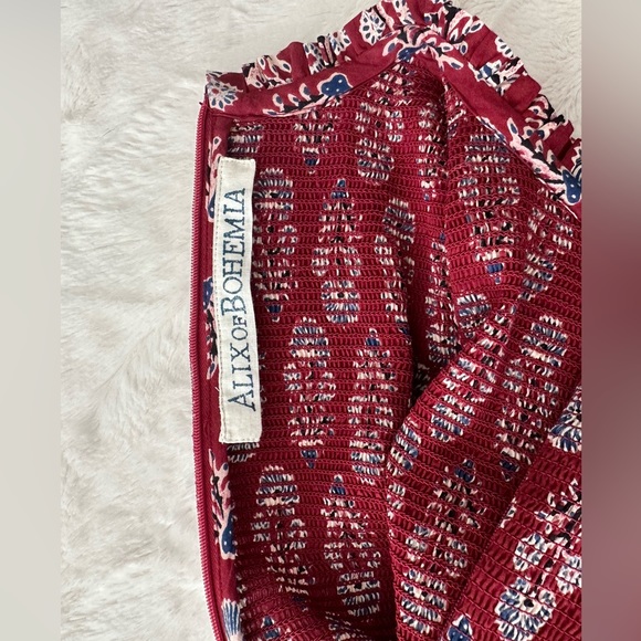 Alix of Bohemia NWOT Shelby Mulberry Ruffle Dress Small midi - Picture 7 of 8